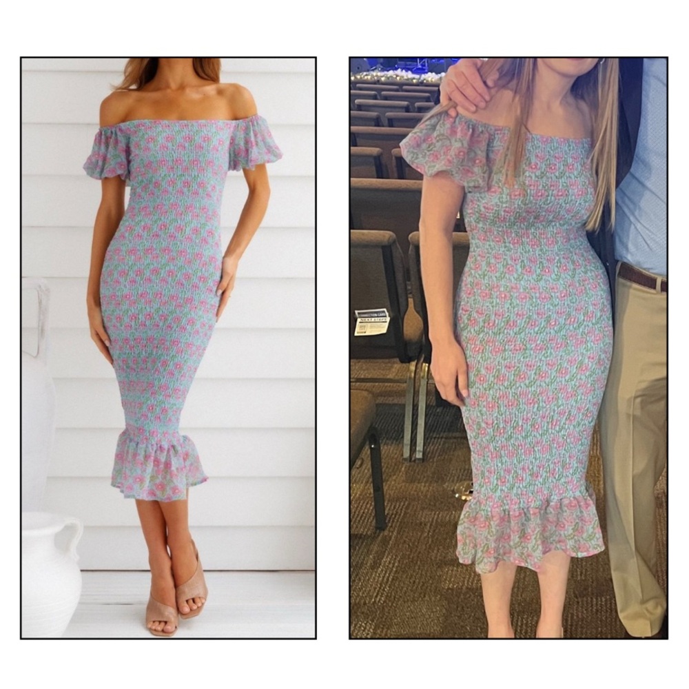 Hello Molly Off-Shoulder Floral Dress